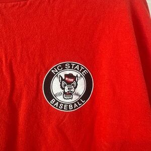 NC State Baseball Red Graphic Tee